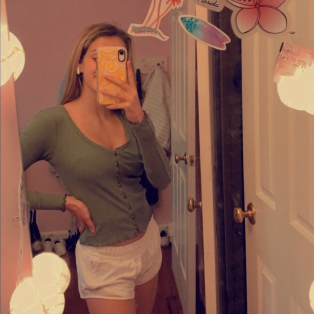 american eagle button long sleeve shirt